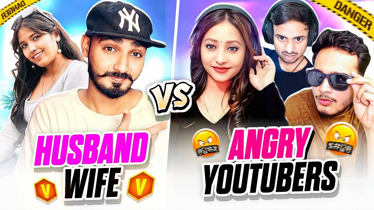 Husband Wife Vs Angry Youtubers Gone Wrong 🙄 Garena Free Fire Max