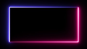 Neon Light Border | Frames Template Video | Glowing Frame Black Screen | Background Loop #84