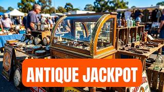 Antique Jackpot at the Jacksonville, Florida Flea Market Treasure Hunt with me for Vintage  Vlog