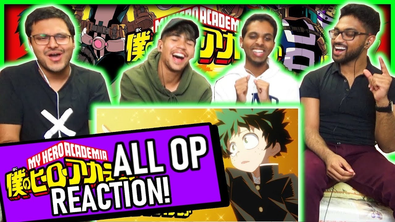 MY HERO ACADEMIA ALL OPENINGS 1-5 REACTION! Anime Reaction #13 - YouTube