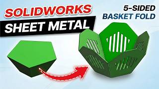 How to Convert Solid Body to Sheet Metal in SolidWorks (5-Sided Basket)
