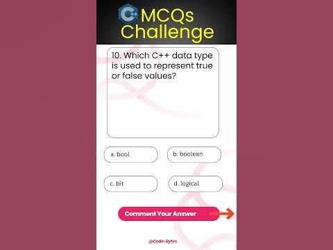 Which C++ data type is used to represent true or false values? #c++ # ...