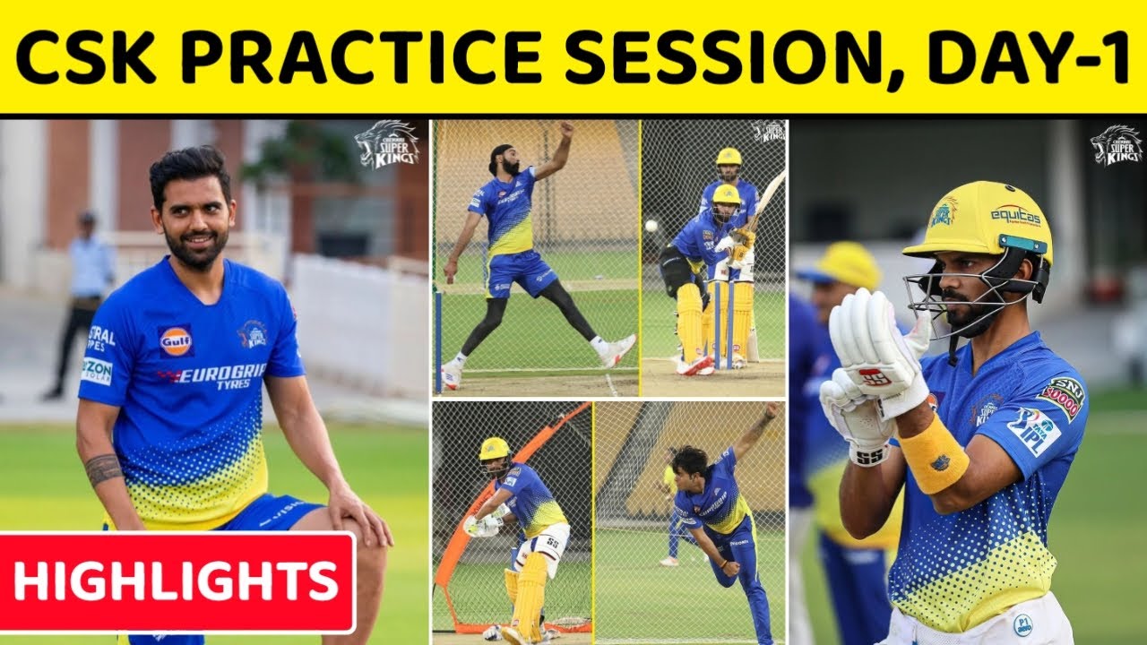 CSK Practice Session 2024, Day-1 | Chennai Super Kings Practice 2024 # ...