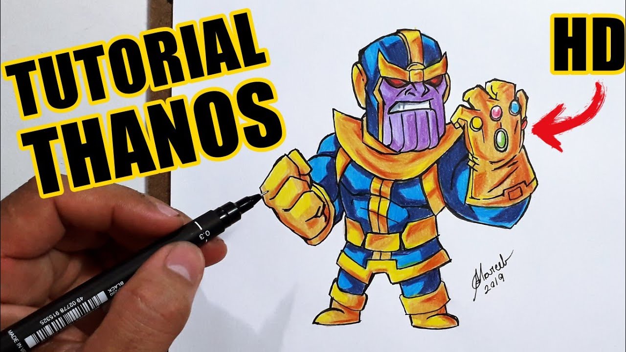 COMO DESENHAR O THANOS CARTOON - Vingadores Ultimato! - YouTube