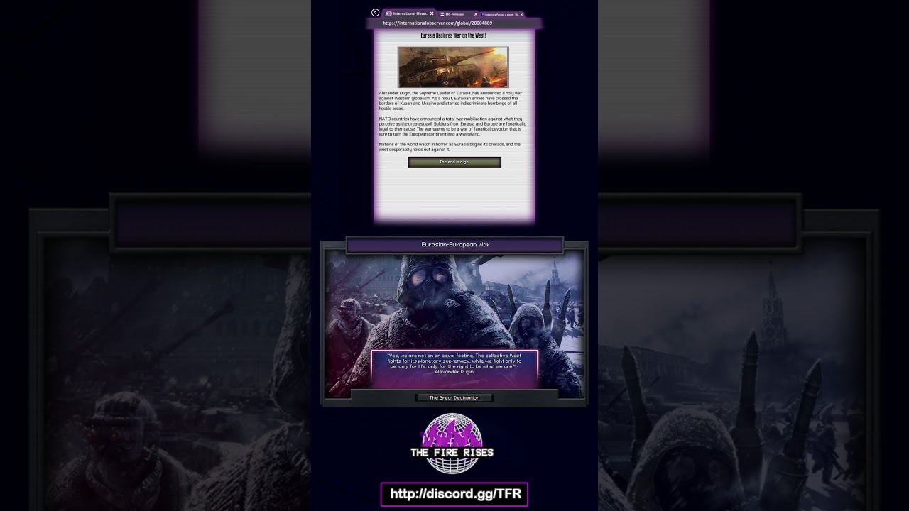 The Fire Rises Super Event: Eurasian-European War