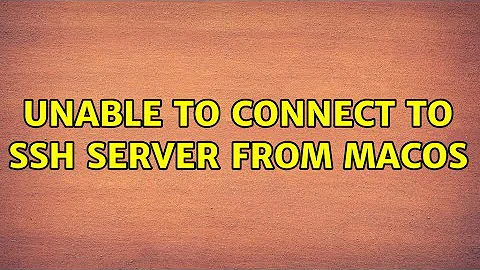 Unable to connect to SSH server from MacOS