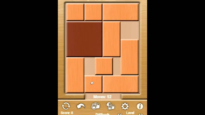 Klotski Difficult Level 28 of 68 Par solution