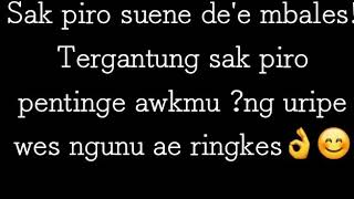 Status Whatsapp Bahasa Jawa