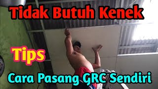 Download lagu Cara Pasang GRC Plafon Bajaringan Sendiri | tanpa kenek