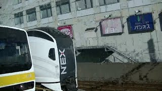 総武線「N'EX、E231系、209系、E217系」が いっぺんに来たー!。Japanese train N'EX,E231,209,E2174train come at once