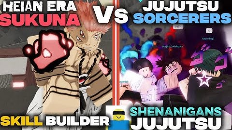 *HEIAN* Era Sukuna vs Jujutsu Sorcerers *SKILL BUILDER MOVESETS* in Jujutsu Shenanigans (JJS)