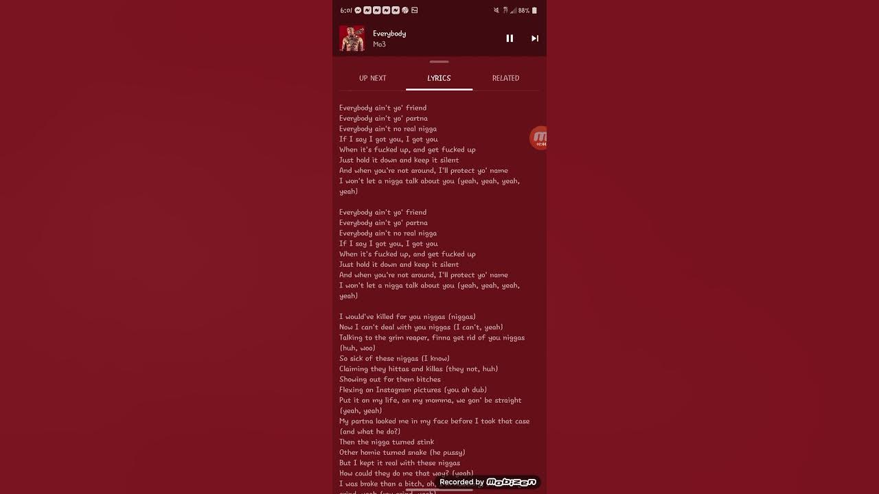 Mo3 Everybody Ain T Your Friend Lyrics MO3 EVERYBODY AIN'T YO FRIEND LYRICS ON SCREEN - YouTube