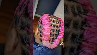 Loc Retwists On Pink Locs