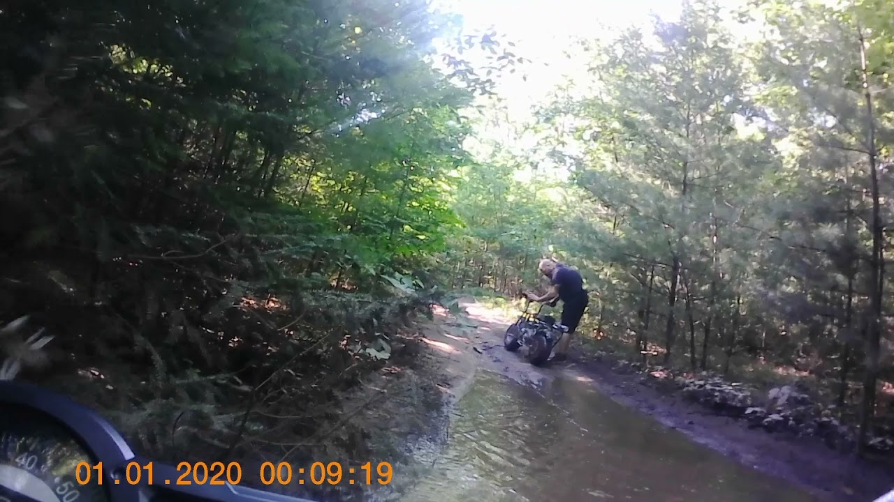 Mini bike engine locked up from water on Maine ATV trail. YouTube