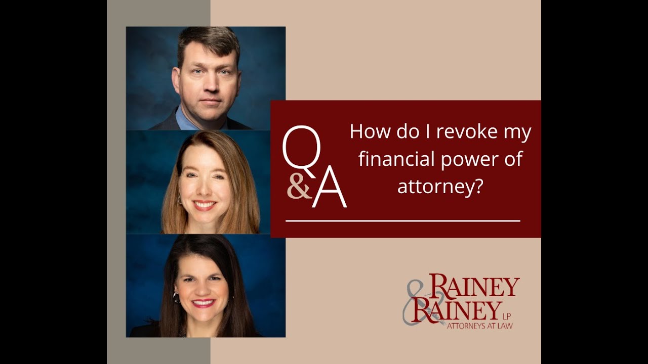 How do I revoke a Financial Power of Attorney?
