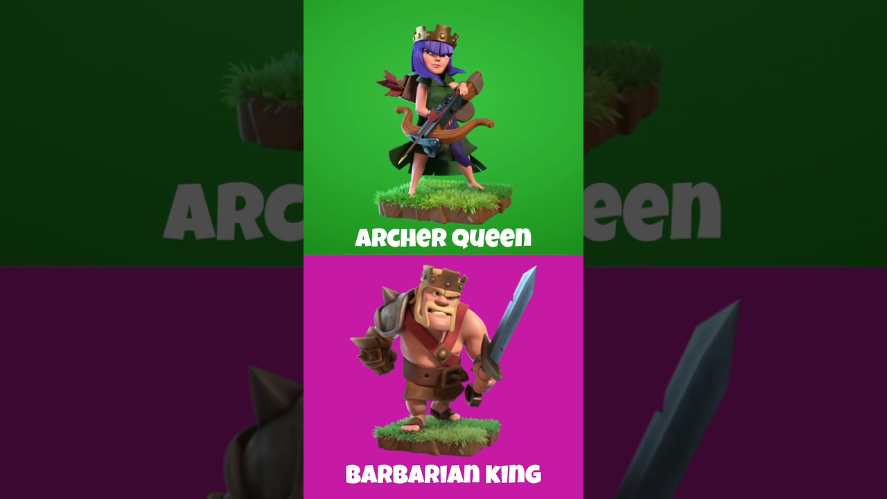 Barbarian King VS Archer Queen|King VS Queen|