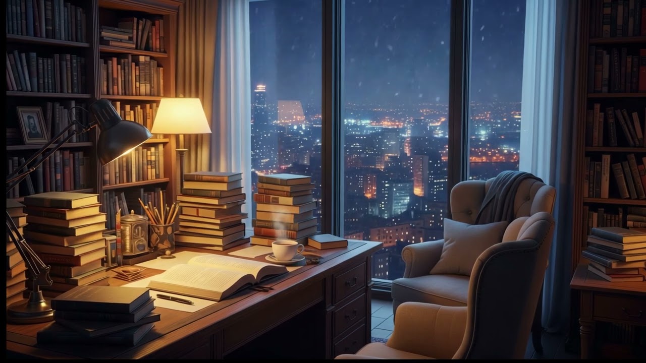 Cozy Winter Workspace | Energizing Lofi Lounge House 110 BPM