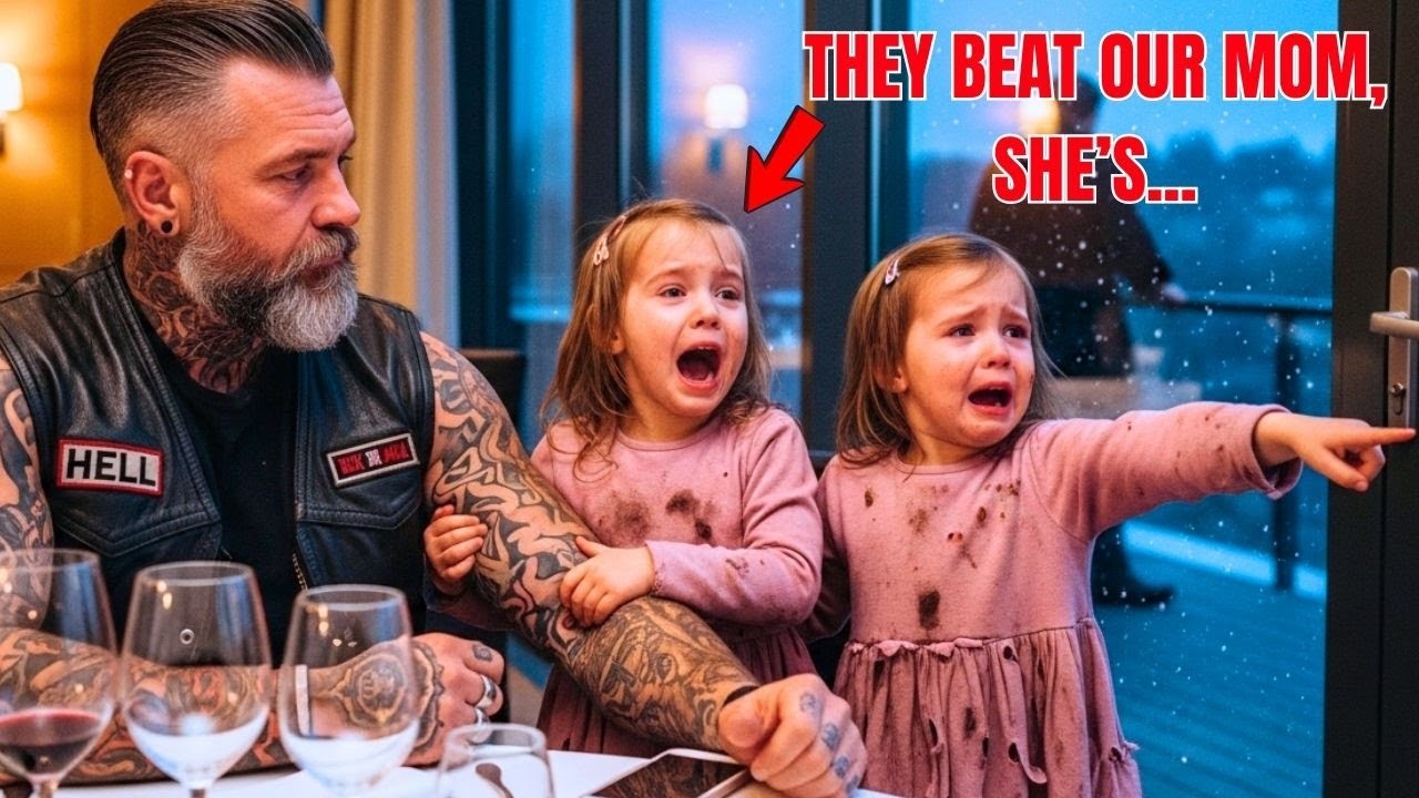 Twin Girls Rushed a Hells Angel, Crying: “They Beat Our Mom!” The Aftermath Was Devastating