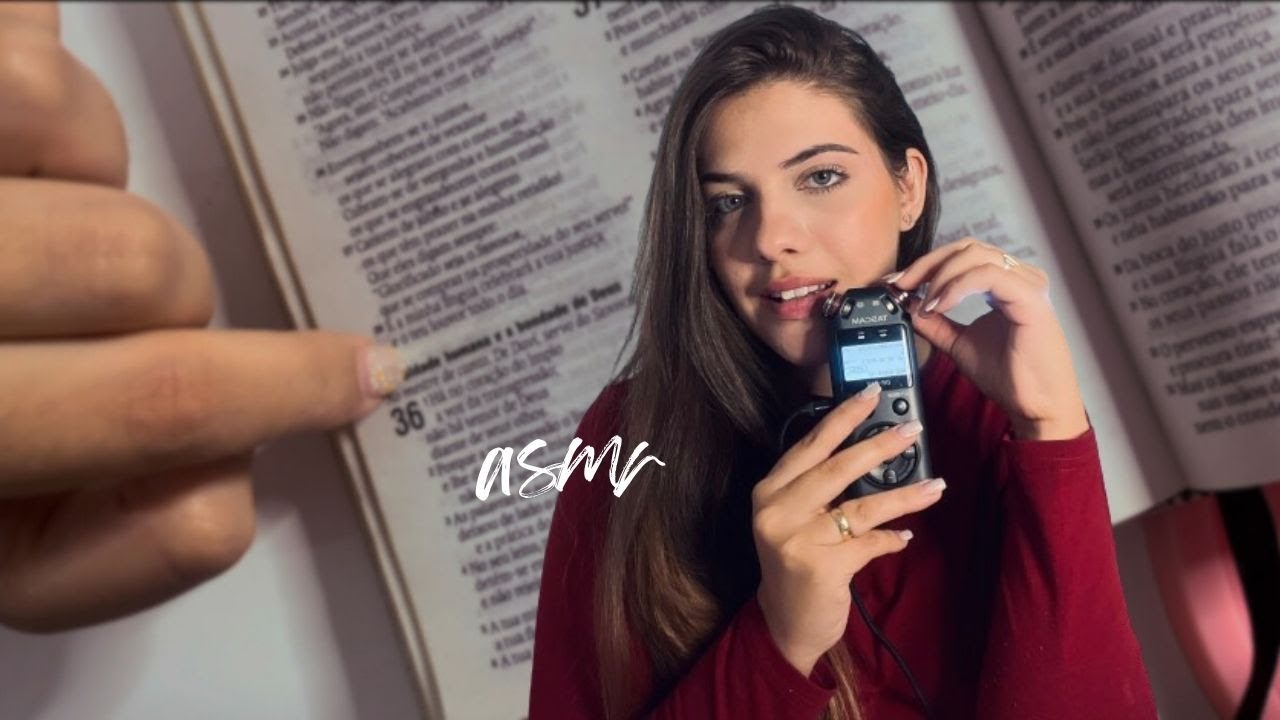 Leitura SEMI INAUDÍVEL pra te relaxar! | ASMR leitura de Salmos