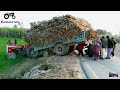 Tractor Accident | MF 260 Tractor Broke His Axle And Fell Into Ditch Rescue With Excevator Machine