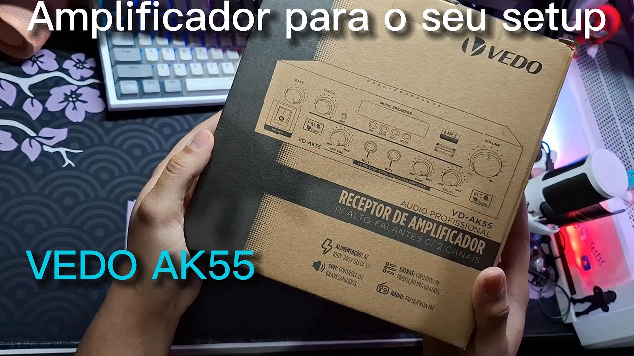 🔊🎶O Melhor Amplificador Bluetooth Barato? VEDO AK55: Potência que Surpreende!