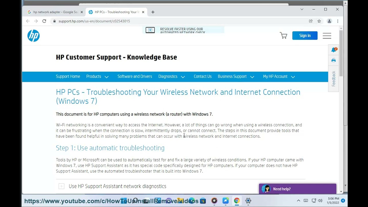 HP PCs - Troubleshooting Wireless Network and Internet (Windows 10)