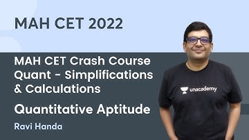 MAH CET Crash Course Quant | Simplifications and Calculations  | Quantitative Aptitude | Ravi Handa