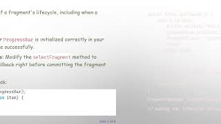 Fixing ProgressBar Visibility Issues in Fragments in Android