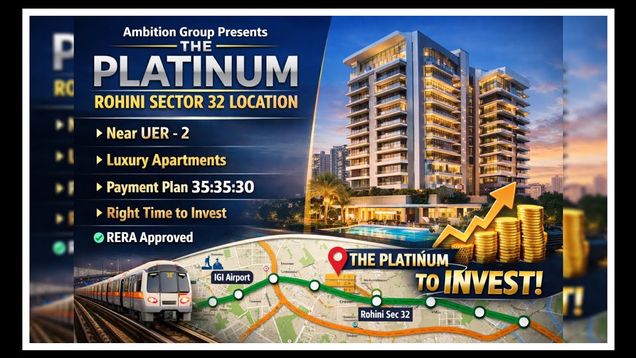 The Platinum Rohini Sector 32 | Luxury Homes Near UER-2 | Best Investment Option