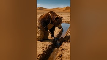 The bear saved the guava plant from drying up by watering it 😭 #ai #tree #save #watering #subscribe.