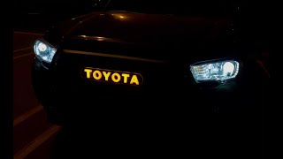 TRD Pro Grille with LED Lighted Letters Install for 20182022 Tacoma (with Sensor)