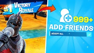 EVERY WIN = Accepting FRIEND REQUESTS (Fortnite Challenge)