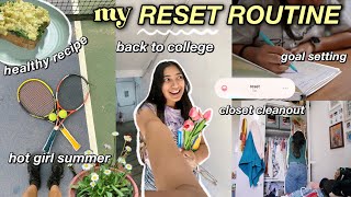 SPRING RESET ROUTINE! get productive with me🌷💻 (goal setting, cleaning, studying, workout)