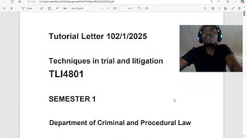 TLI4801 Techniques in Trial and Litigation assignment 1& 2  2025
