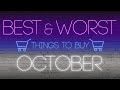 Best and Worst Things to Buy in October