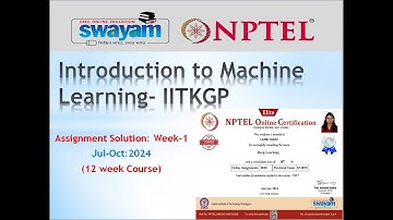 NPTEL- Introduction to Machine Learning Assignment solution week-1