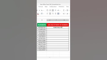 How to Add Code 91 Before Mobile Number In Excel | Excel Tricks And Tips #trending#tricks #shorts
