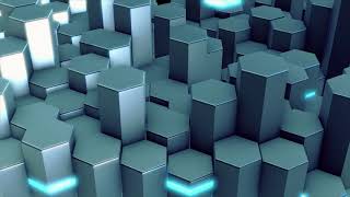 3d Render Mechanical Hexagon Animation