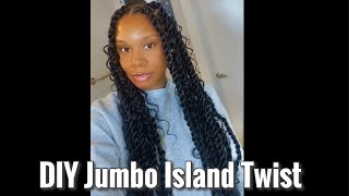 😍How To:Easy Jumbo Island Twist with curls | BOHO Rope Twist | Rubber band method | DIY | Nino Marie