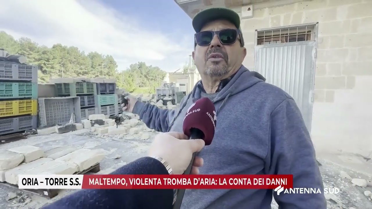 17 FEBBRAIO 2026 - ORIA - TORRE S.S. (BR) - MALTEMPO, VIOLENTA TROMBA D’ARIA: LA CONTA DEI DANNI