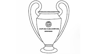 How to Draw UEFA Champions League Trophy