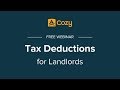 Webinar: Must-know deductions for landlords and other tax prep tips