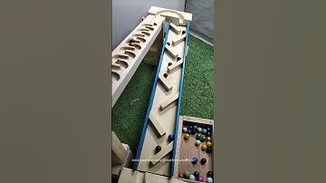 Marble Run Asmr ☆ Satisfying Haba wave slope, zigzag Slope #135 #shorts