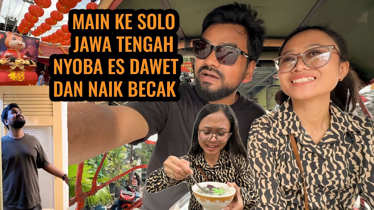 SUAMI INDIA MINTA NAIK BECAK DI SOLO ‼️ PERTAMA KALI KAMI MAIN KE SOLO JAWA TENGAH