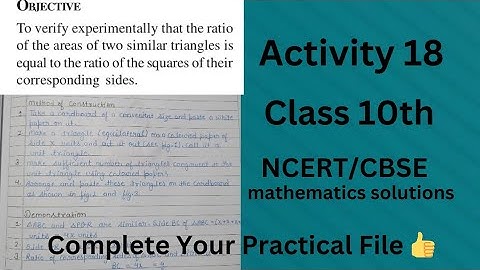 Maths Lab Activity 18 Class 10// Maths Practical// Class 10 Maths Activity Solution// CBSE board