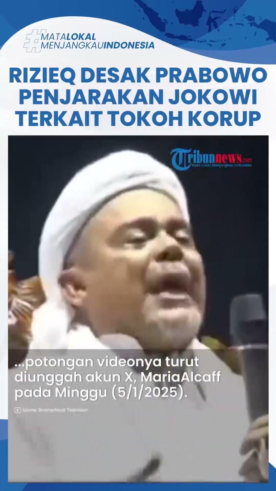 Rizieq Tantang Prabowo Seret Jokowi ke Penjara usai Masuk Daftar Tokoh Terkorup Jangan Dilindungi!