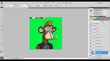 Tutorial Drawing Pixel Art Using Adobe Photoshop - Pixel Ape NFT Part 2