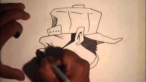 How to draw a graffiti character by wizard