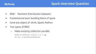 Apache spark interview question answer - What is RDD. Resilient Distribution Datasets ?