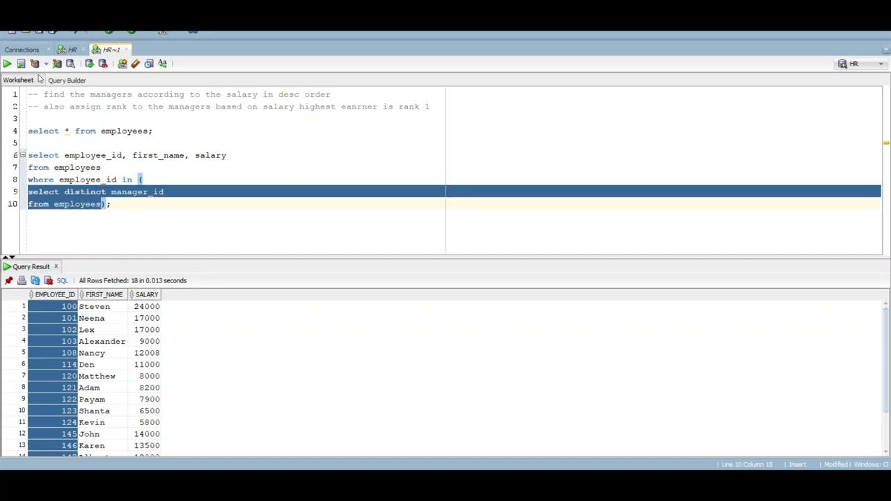 sql dense rank window function interview question 